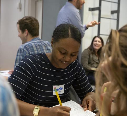 Teachers working in a classroom