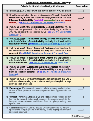 Final project checklist